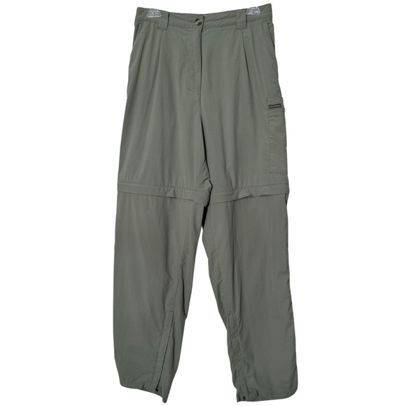ExOfficio Green Convertible Hiking Pants | Size 10 | Zip-Off Travel - Picture 2 of 8